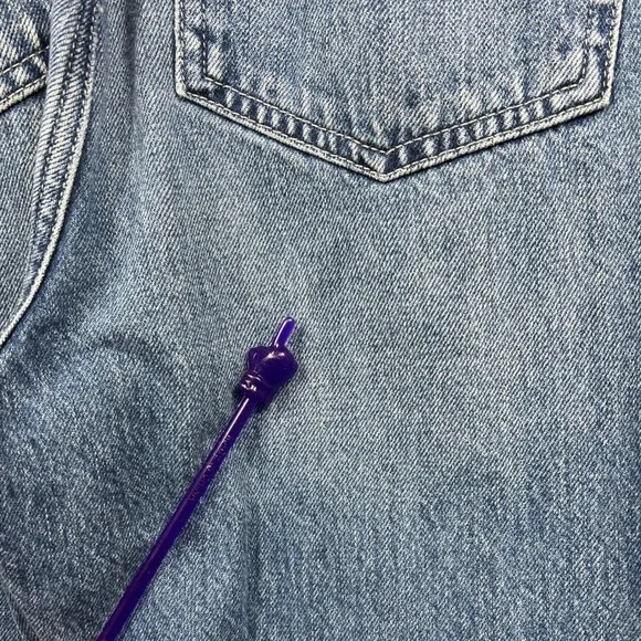 Madewell Straight-Leg Jean Overalls XXS Hickory Wash Faded Denim Cropped Length - Picture 6 of 15